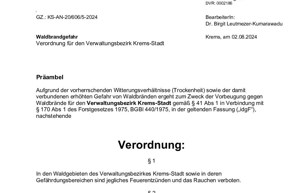 pdf Version der Waldbrandverordnung